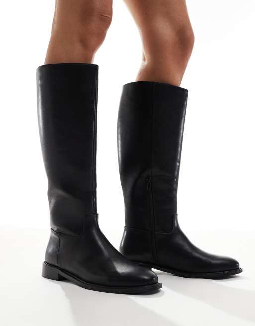 London Rebel Scarlett refined riding boots in black, 4 of 4