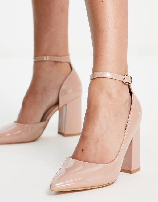 London Rebel - Scarpe a punta con tacco largo beige, 2 di 4