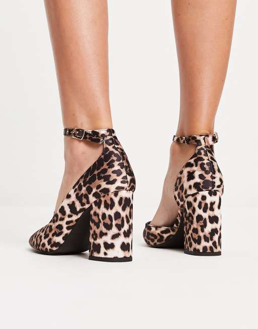 Scarpe leopardate store con tacco