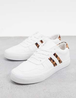 lace up leopard sneakers