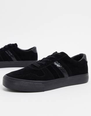 black lace up trainers