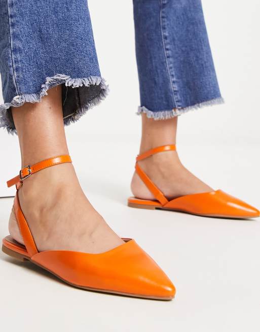 ORANGE FLAT SLINGBACK