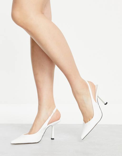 White medium hot sale heel shoes