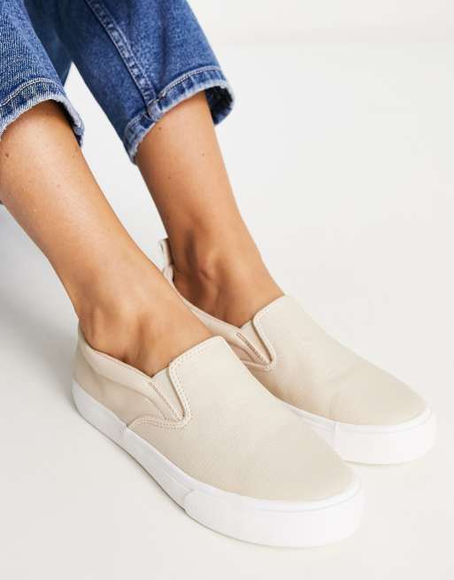 Beige slip best sale on sneakers