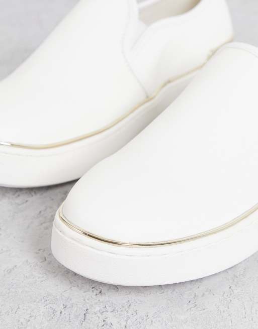 London Rebel - Sneakers bianche con finiture metallizzate, 4 di 4