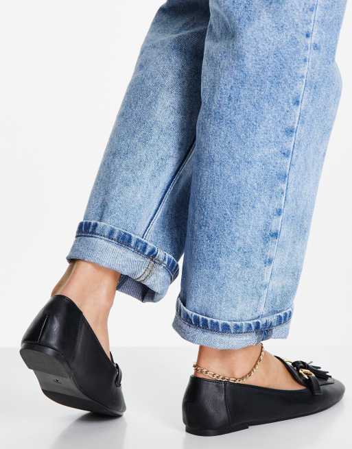 London Rebel - Sorte loafers med kvast og metalkanter, 2 af 4
