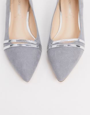 spitze ballerinas grau