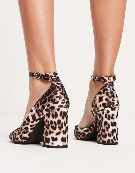 London Rebel – Spitze Schuhe mit Leopardenmuster und Blockabsatz, 2 von 4