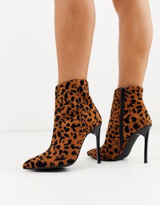 leopard print stiletto boots