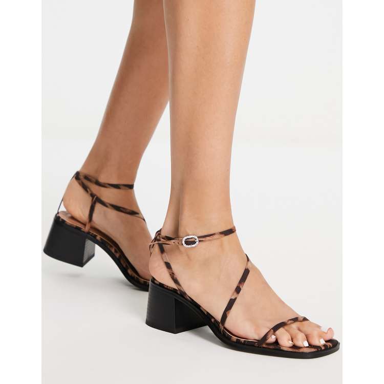 Low heel leopard store sandals