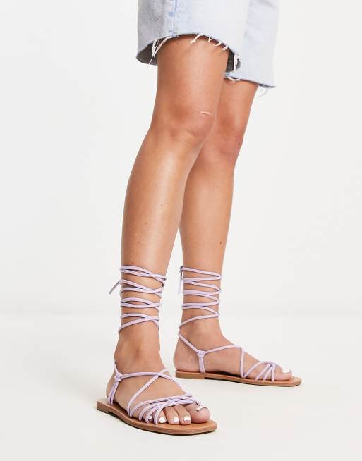 Sandals that lace on sale up your leg