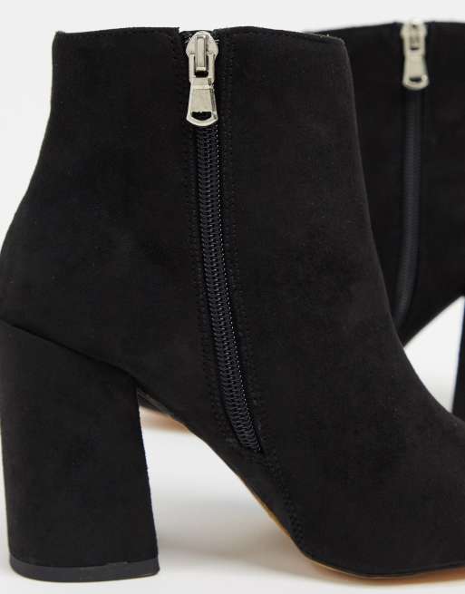 London Rebel – Svarta boots med bred passform och blockklack, 2 av 4
