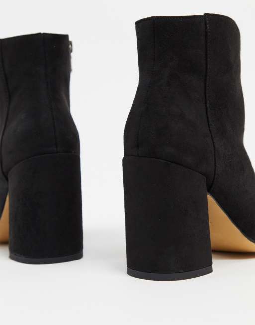 London Rebel – Svarta boots med bred passform och blockklack, 4 av 4