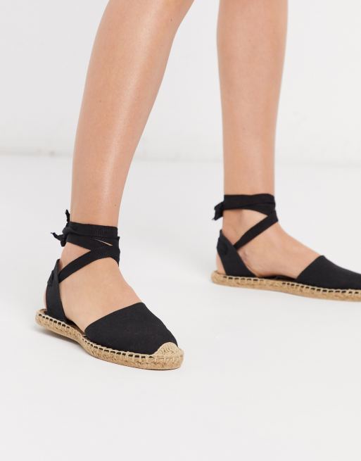 Black store flat espadrilles