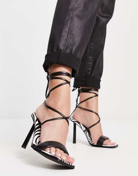 London Rebel Studded T-Bar Ankle Strap Jelly Sandals in Pink-Multi - ASOS Outlet