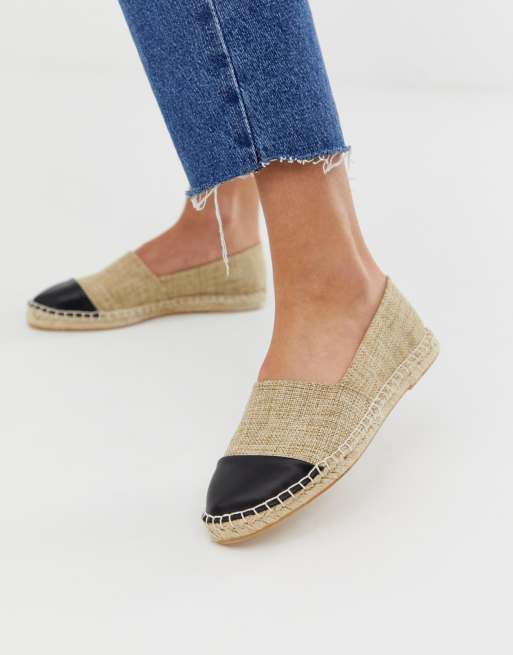 London Rebel toe cap espadrilles ASOS