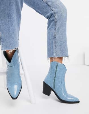 blue croc boots