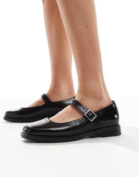 London Rebel Wide Fit – Adeline – Mary-Jane-Schuhe mit dicker Sohle - view 1