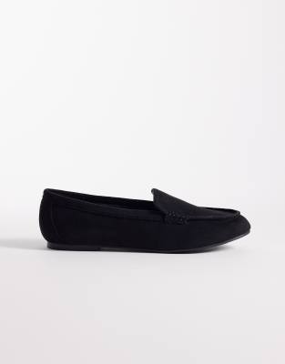 London Rebel Wide Fit Bailey Loafers In Black