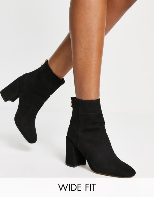 Wide fit wedge hot sale boots