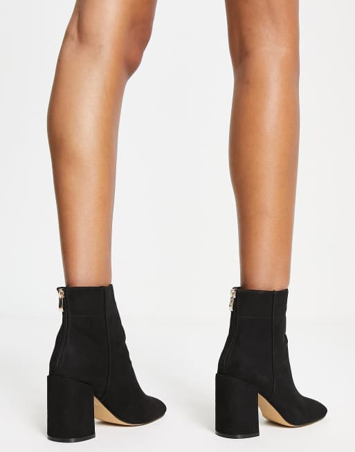 London rebel block shop heel ankle boots