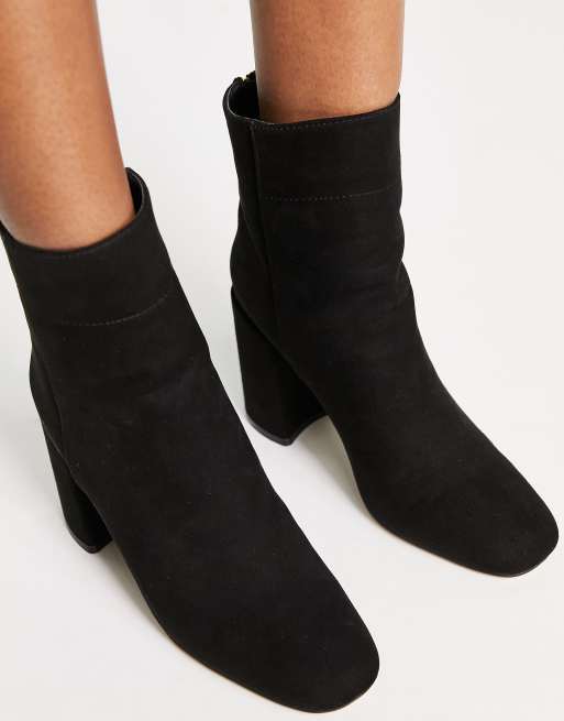 London Rebel Block Heeled Ankle Boots