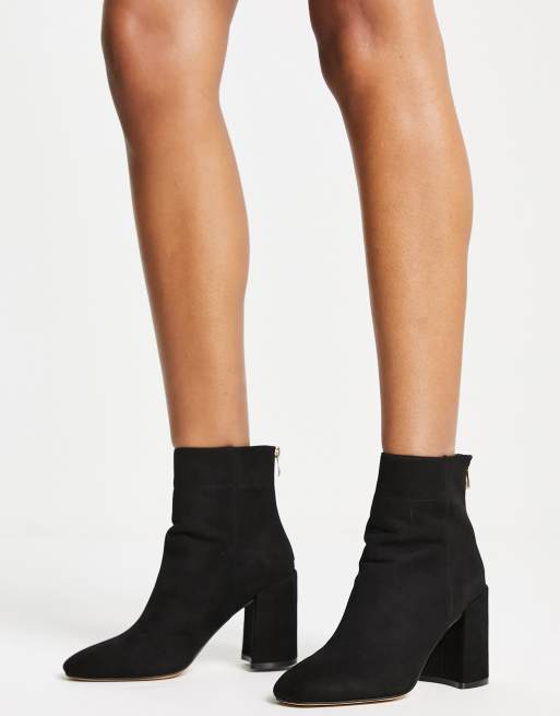 London rebel block sale heel ankle boots