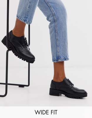 chunky black brogues