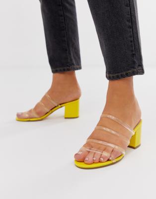 wide fit clear mules