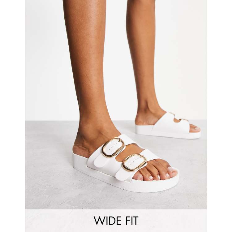 Footbed sandals best sale wide fit