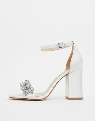 wide fit ivory heels