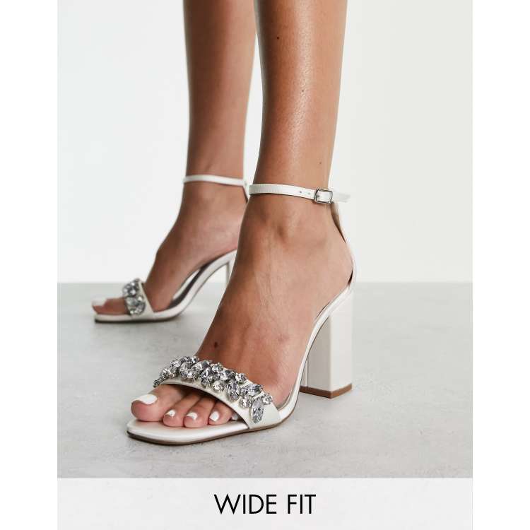 London rebel wide fit block heeled sandals on sale