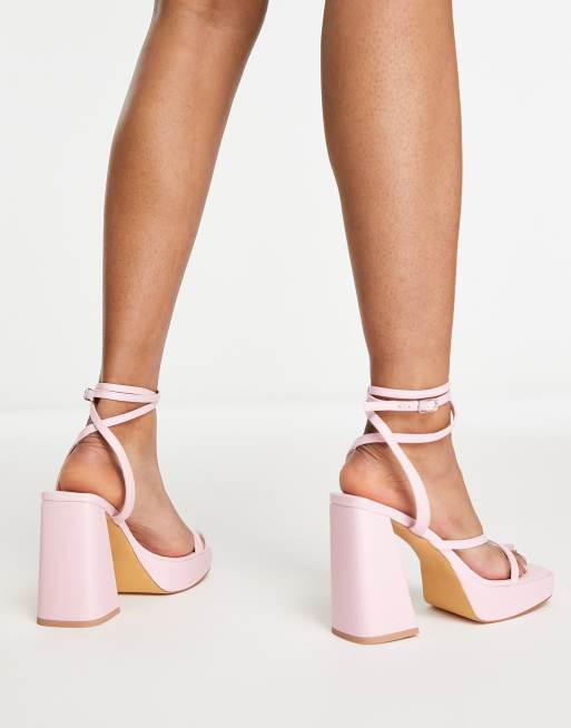 Light pink 2025 heels wide fit