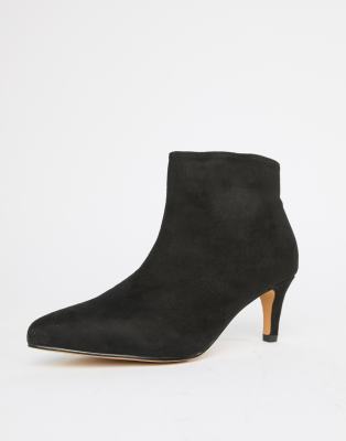 London Rebel Wide Fit Kitten Heel Ankle 