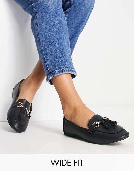 Asos wide fit loafers online