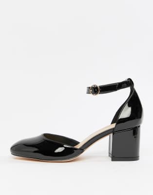 london rebel mid block heeled shoes