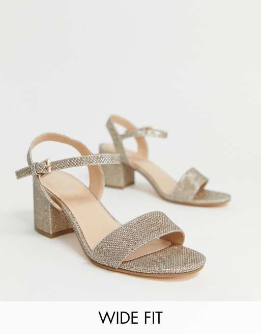 wide fit mid heel