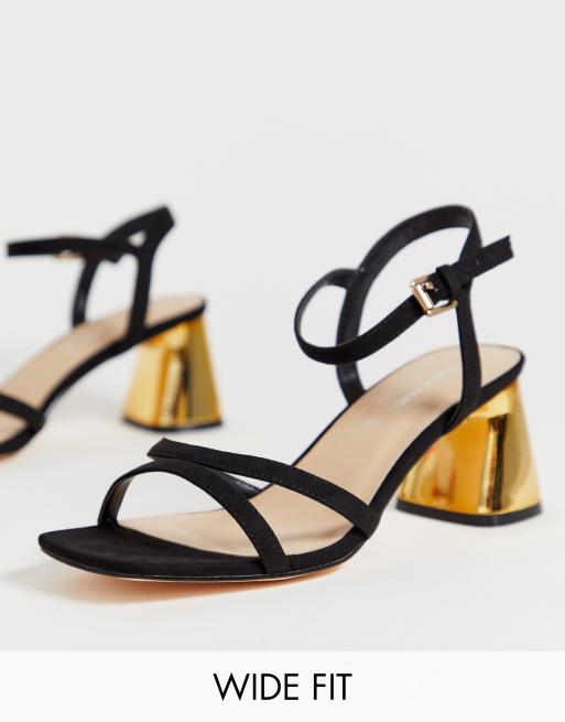 wide fit mid heel