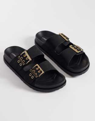  Morgan double buckle flat sandals 