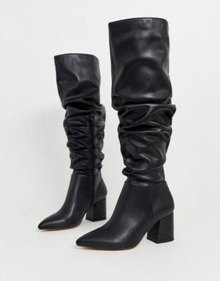 pointed knee boots