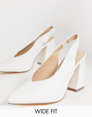 wide fit pointed block heels