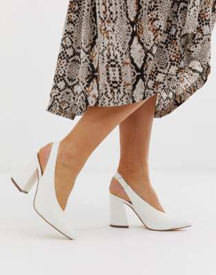 wide fit pointed block heels