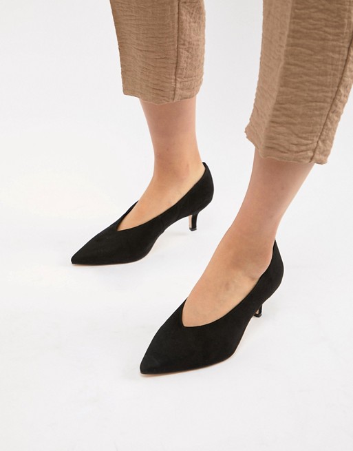 Asos Suzie Pointed Kitten Heels 38 offer flash metallic 