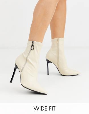 cream heels wide fit