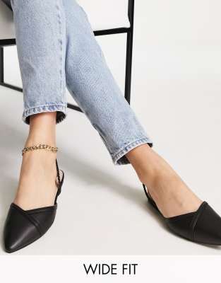 wide slingback flats