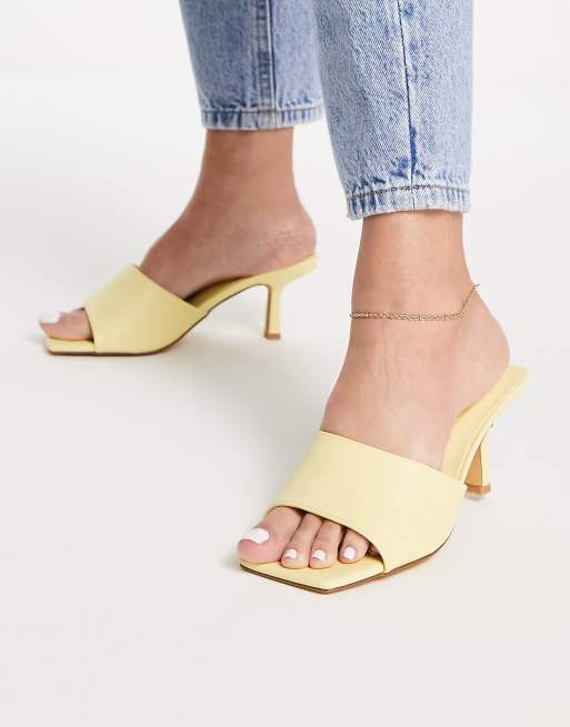 london rebel square toe block heels