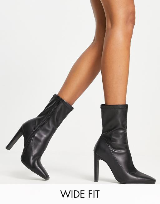 Square pointed toe clearance boots