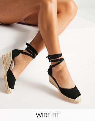 Tie leg best sale espadrille wedges