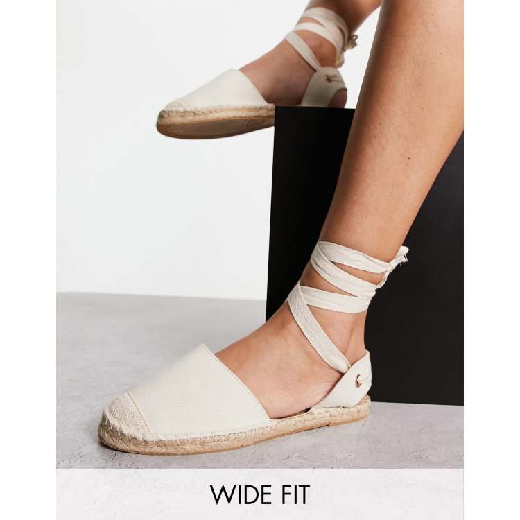 Flat espadrilles hot sale with ankle ties