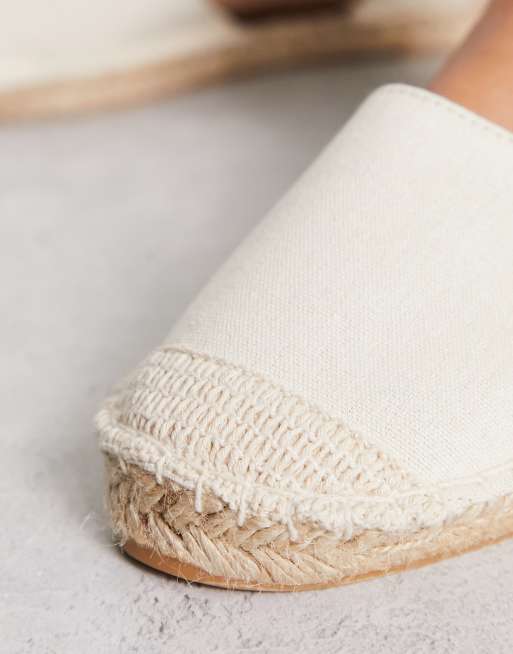 Cream tie up store espadrilles